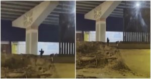 El niño fue abandonado en los límites de la frontera entre las ciudades fronterizas de El Paso, Texas, en los Estados Unidos y Ciudad Juárez en México. Foto: Captura de video.