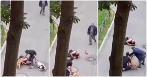 Las imágenes del incidente fueron compartidas en redes sociales y desataron una investigación por parte de la policía. Foto: Captura de video.