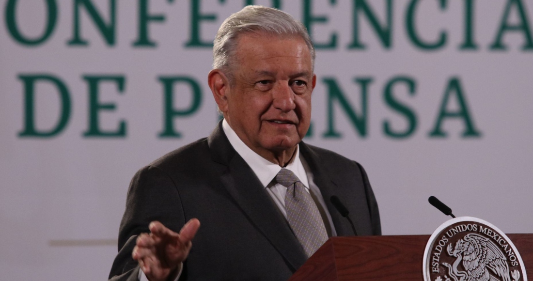 Andrés Manuel López Obrador, Presidente de México, durante su conferencia de prensa en Palacio Nacional.