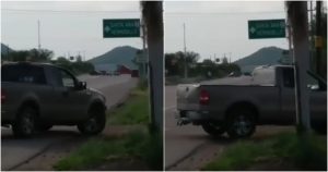 Elementos de la Guardia Nacional y la Policía Estatal controlaron la situación después del hecho originado en la región de Pitiquito y que se mantuvo por más de dos horas. Foto: Captura de video.