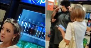 El lugar y el día en el que el altercado en el Little Ceasars fue grabado, no está claro pues quien subió la denuncia y el video de lo ocurrido no lo mencionó. Foto: Captura de video.