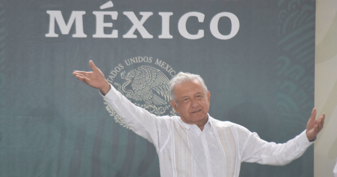 El Presidente de México, Andrés Manuel López Obrador, durante su visita a Chilpancingo, Guerrero.