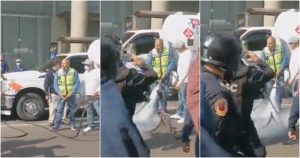 Los hechos se dieron a conocer luego de que se compartió un video en el que el hombre abre la manguera del gas durante una discusión. Foto: Captura de video.