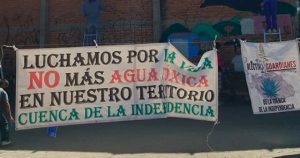 Habitantes de la región se manifestaron en contra de la minería a cielo abierto. Foto: Facebook Colectivo Guardianes de la Cuenca de la Independencia