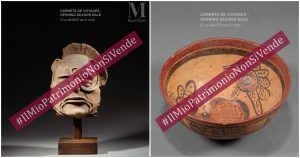 Entre las piezas que alcanzaron un mayor precio está la escultura de un “perro gordo que se muestra al acecho, con la cola y las orejas erguidas y la boca abierta, mostrando los colmillos en señal de protección. Foto: @EmbaMexIta, Twitter.