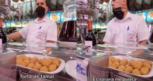 La torta de tamal es italiana, le aseguró el dependiente. Foto: Captura de pantalla.