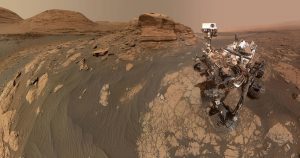 El róver Curiosity ha captado imágenes del desplazamiento de nubes sobre el monte Sharp. Foto: NASA/JPL-Caltech/MSSS