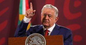 El Presidente Andrés Manuel López Obrador desde Palacio Nacional.