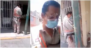 El video posteado por la reportera Itzel Valencia fue tomado por una de las vecinas del Conjunto Habitacional Momoxpan en el municipio vecino de San Andrés Cholula. Foto: Captura de video.