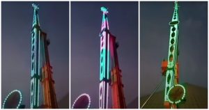 El problema ocurrió en el juego llamado “Colossus Booster”, el cual se paró completamente. Foto: Captura de video.