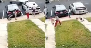 El tiroteo ocurrió en la cuadra de Gatehouse Terrace, en Woodbridge mientras los menores jugaban en la banqueta. Foto: Captura de video.