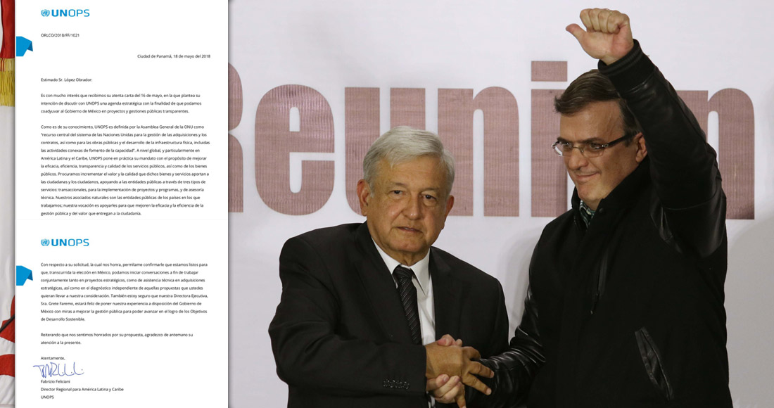 La ONU acepta darle asistencia a México, si gana AMLO, para atajar la corrupción en licitaciones