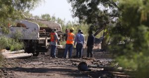 Octavo día de trabajos para el rescate de los mineros atrapados en el pozo de carbón "El Pinabete" en Sabinas, Coahuila de Zaragoza.