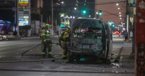 La ola de violencia se extendió a BC este viernes. Foto: Omar Martínez, Cuartoscuro