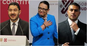 Martí Batres, Rosa Icela Rodríguez y Omar García Harfuch cuentan con niveles de apoyo muy similares en las preferencias electorales para Jefe o Jefa de Gobierno capitalino. Fotos: Daniel Augusto, Cuartoscuro.