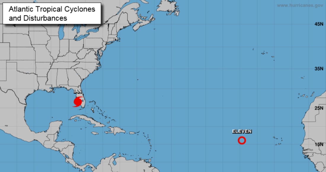 El huracán "Ian" tocó tierra poco después de las 2:20 p. m. el miércoles como una tormenta de categoría 4, informaron los meteorólogos de AccuWeather.