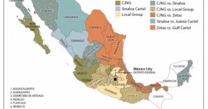 Mapa de los cárteles en México. Foto: Cortesía de RíoDoce
