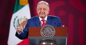 El Presidente Andrés Manuel López Obrador en conferencia de prensa.