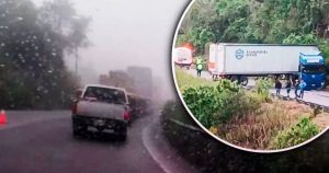 Accidente que provoco una fila de autos sin movimiento. Foto: Especial vía Periódico Central