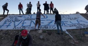 Campamento de migrantes venezolanos en Ciudad Juárez. Foto: La Verdad. 