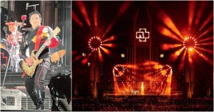 Una de las principales preocupaciones de los fanáticos era que el simipeluche pudiera causar un accidente porque en el escenario de la banda alemana hay fuego y pirotecnia. Fotos: Especial/Twitter vía @RSprachrohr