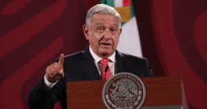 El Presidente Andrés Manuel López Obrador en conferencia de prensa.