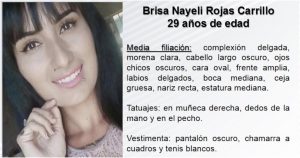 La señora Rosa María Carrillo Barrera, madre de Brisa, reprochó a Fiscalía estatal no compartirles ningún dato, pese a que han señalado a la expareja como posible responsable de su desaparición. Foto: Twitter vía @ObsFemEnsenada