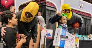 El cantante repartió obsequios y se tomó fotos con algunos de sus fans más pequeños. Fotos: Good Bunny Foundation, Facebook oficial