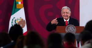 Andrés Manuel López Obrador durante la conferencia de prensa matutina en Palacio Nacional. Foto: Presidencia de México vía Cuartoscuro.