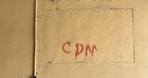 Grafiti en referencia al Cartel del Noreste en Nuevo Laredo, Tamaulipas. Foto: Insight Crime. 