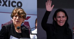 Las candidatas Delfina Gómez y Alejandra del Moral. Fotos: Crisanta Espinosa Aguilar y Galo Cañas Rodríguez, Cuartoscuro.