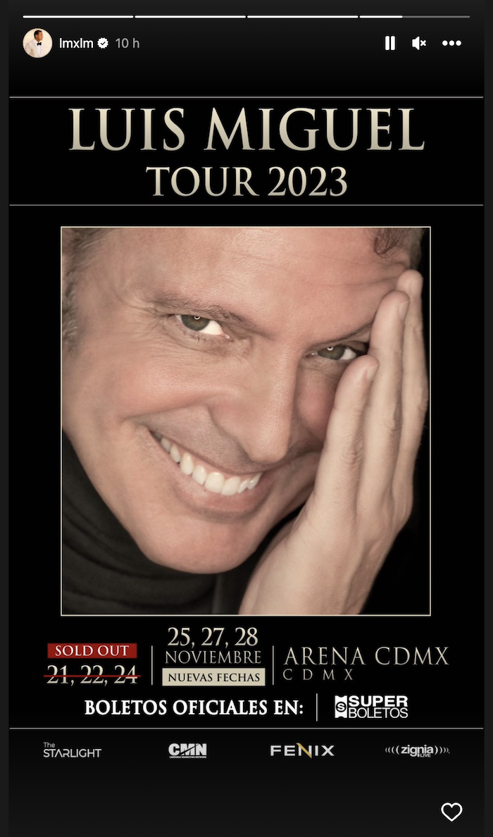 Luis Miguel confirmó que hará más conciertos en la Ciudad de México.