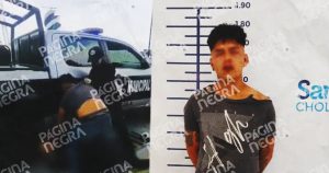 En el video puede verse cuando las dos mujeres policías lo intentan detener, pero el sujeto usa su peso y tiró a una de ellas. Foto: Periódico Central. 