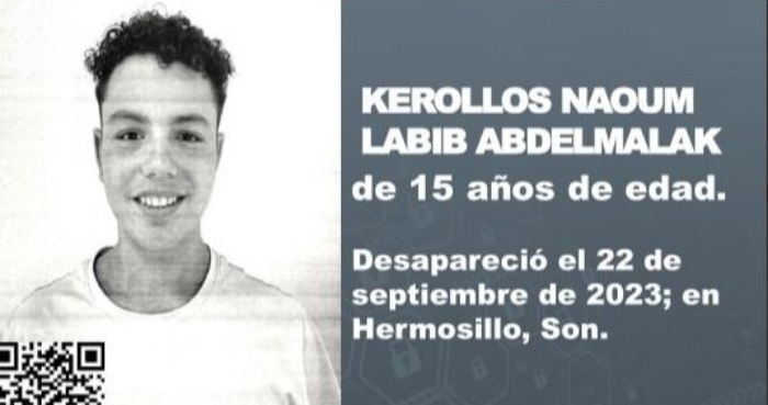 Boletín de Kerollos Naoum Labib Abdelmalak. Foto: Fiscalía General de Justicia del Estado de Sonora