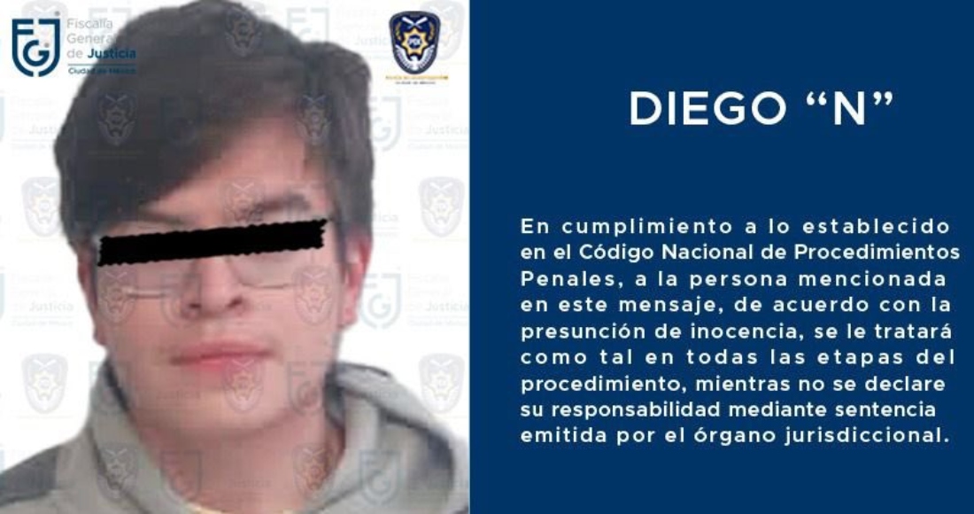La Fiscalía General de Justicia de la Ciudad de México (FGJC-CdMx) aportó datos de prueba que permitieron a un Juez dictar prisión preventiva como medida cautelar para Diego "N", por la posible comisión del delito contra la intimidad sexual.