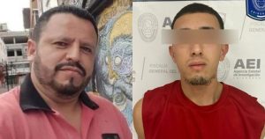 Sólo a Carlos Miguel "N", uno de los tres hombres presentados por la Fiscalía General de Estado (FGE) de Chihuahua como probables partícipes en el asesinato del fotoperiodista Ismael Villagómez Tapia. Foto: FGE