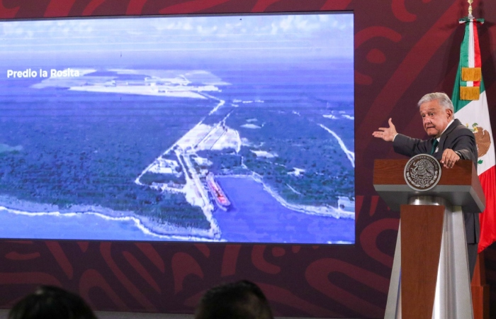 El pasado 6 de noviembre, el Presidente de México, informó que su Gobierno había lanzado una oferta económica por los terrenos donde se encuentra la mina Calica. Foto: Moisés Pablo, Cuartoscuro