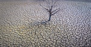Evidencia de la sequía en el embalse Sau, al norte de Barcelona, España, el 20 de marzo de 2023. Foto: Emilio Morenatti, AP