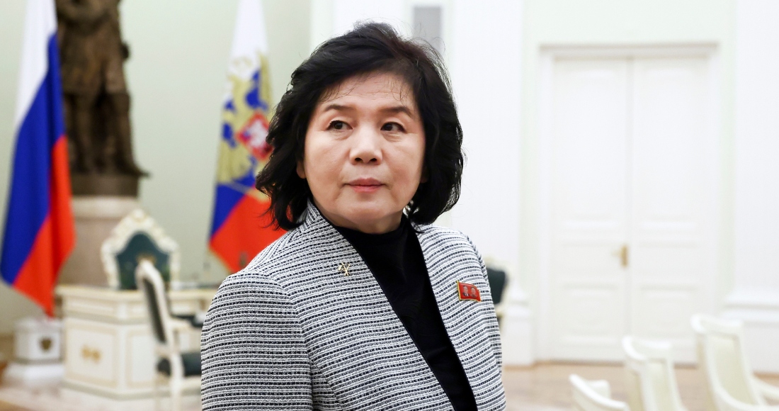 La Ministra norcoreana de Exteriores, Choe Son Hui, llega para reunirse con el Presidente de Rusia, Vladímir Putin, en Moscú, Rusia, el martes 16 de enero de 2024.