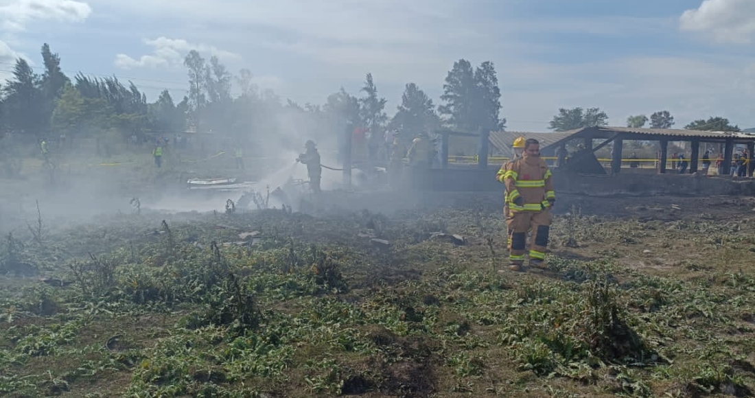Tres hombres y una mujer murieron el martes al caer una avioneta al norte de México, anunciaron autoridades estatales.