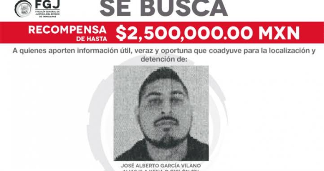 Autoridades federales informaron este jueves que lograron la captura de José Alberto "N", mejor conocido como "La Kena" o "Ciclón 19", quien es el presunto líder de Los Ciclones, uno de los brazos armados del Cártel del Golfo. Foto: FGJ Tamaulipas