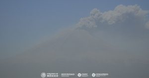 El volcán Popocatépetl.