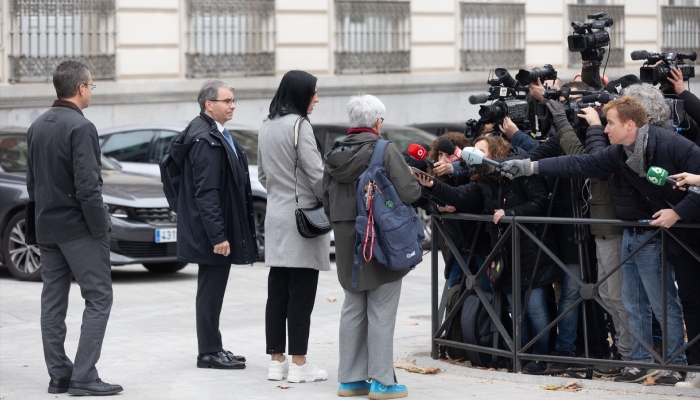 La futbolista Jenni Hermoso, a su salida de declarar en la Audiencia Nacional por el "caso Rubiales", el 2 de enero de 2024, en Madrid, España.