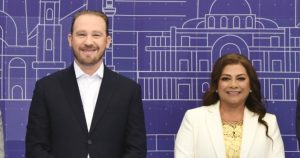 Brugada y Taboada intercambiaron cuestionamientos en el primer debate chilango. Foto: X @iecm