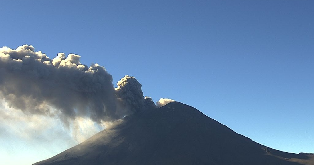 Emisiones del volcán Popocatépetl el 12 de marzo