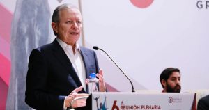 Arturo Zaldívar, exministro presidente de la Suprema Corte de Justicia de la Nación (SCJN), en la reunión plenaria de Morena, celebrada el pasado 30 de enero.