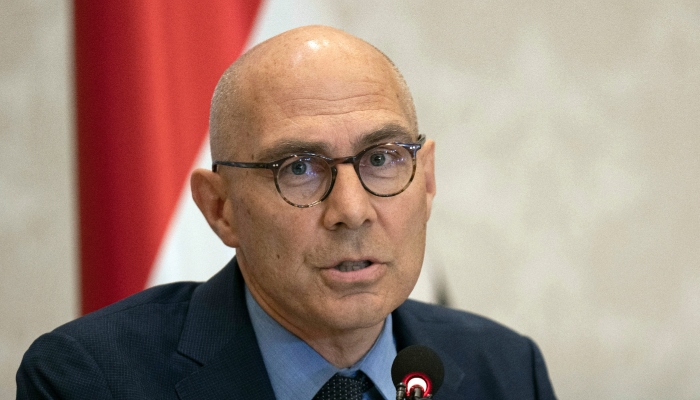 El alto comisionado de las Naciones Unidas para los Derechos Humanos, Volker Turk, durante una conferencia de prensa, el 9 de agosto de 2023, en Bagdad, Irak.