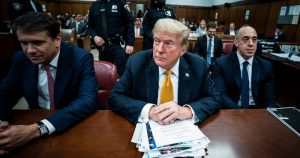 El expresidente Donald Trump en un tribunal federal de Manhattan, en Nueva York, el miércoles 29 de mayo de 2024.