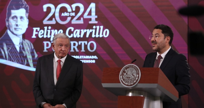 Martí Batres, Jefe de Gobierno de la Ciudad de México, y el Presidente Andrés Manuel López Obrador.