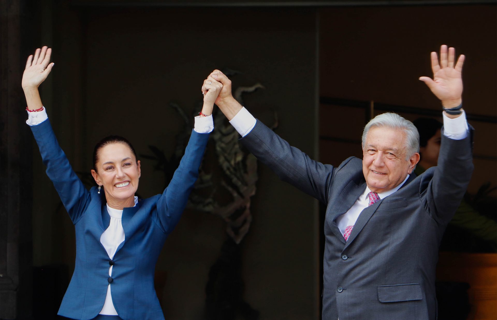Claudia Sheinbaum, virtual Presidenta electa, fue recibida por el Presidente Andrés Manuel López Obrador en Palacio Nacional.